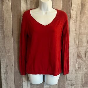 MNG V-Neck Burnt Orange Sweater